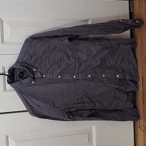 J.Crew grey/black stripe button up size s